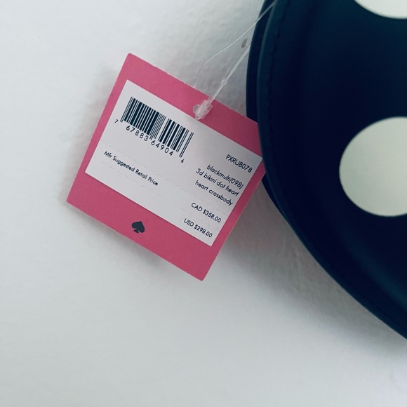 Kate Spade Women's Bag Crossbody Purse - 3D Polka Dot Heart - Retails $298 - Picture 8 of 8